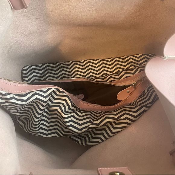 CoLab Large dusty pink vegan leather tote bag /‎ shoulder bag - Picture 11 of 15